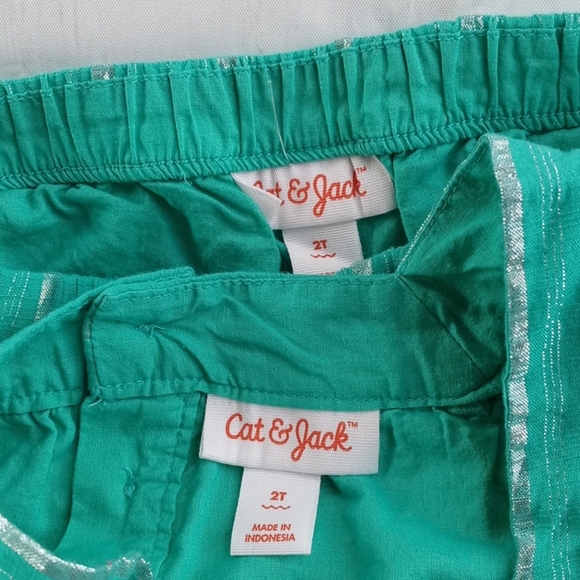Cat & Jack Striped Plated Matching set S 2T - Picture 9 of 9